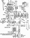 CylinderPistonGearsOil Diagram and Parts List for 302437-0145-99  Briggs and Stratton Engine